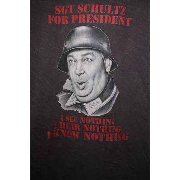 Vintage Grunge Style SGT SCHULTZ Graphic T-Shirt - Size XXL - Picture 2 of 5
